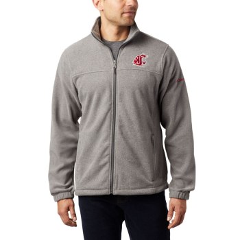 Pánské Bundy Columbia Collegiate Flanker III Fleece - Washington State Šedé WPUSBZ964